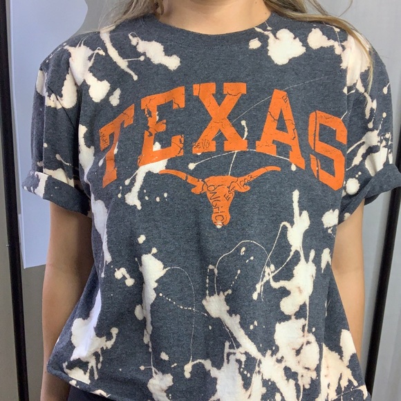 We Are Texas Tops - Vintage Texas Tie Dye Raw Hem Crop Tee!